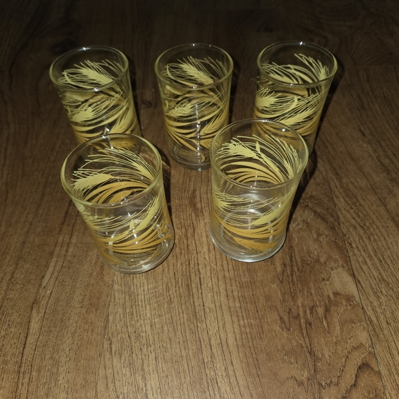 Libbey Golden Harvest Wheat Juice Glasses Set Of 5 - Picture 1 of 6